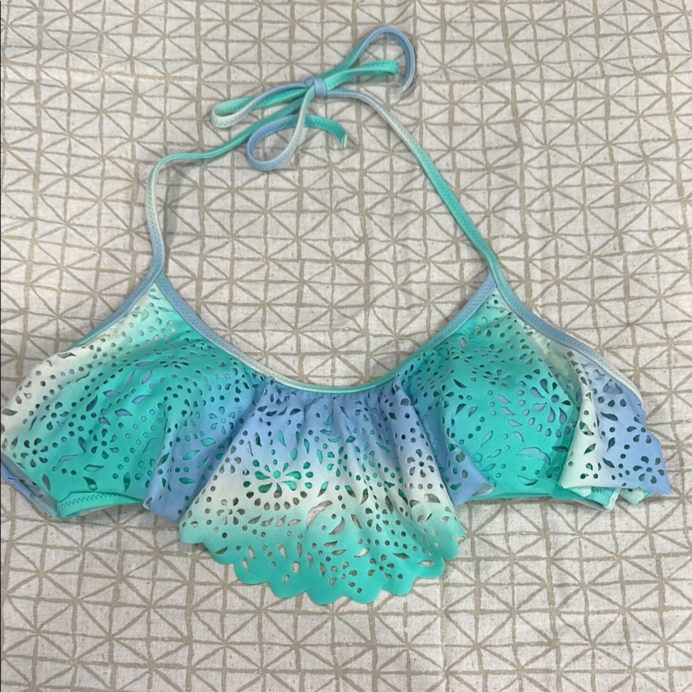 Victoria's Secret Aqua and Teal Bikini Top